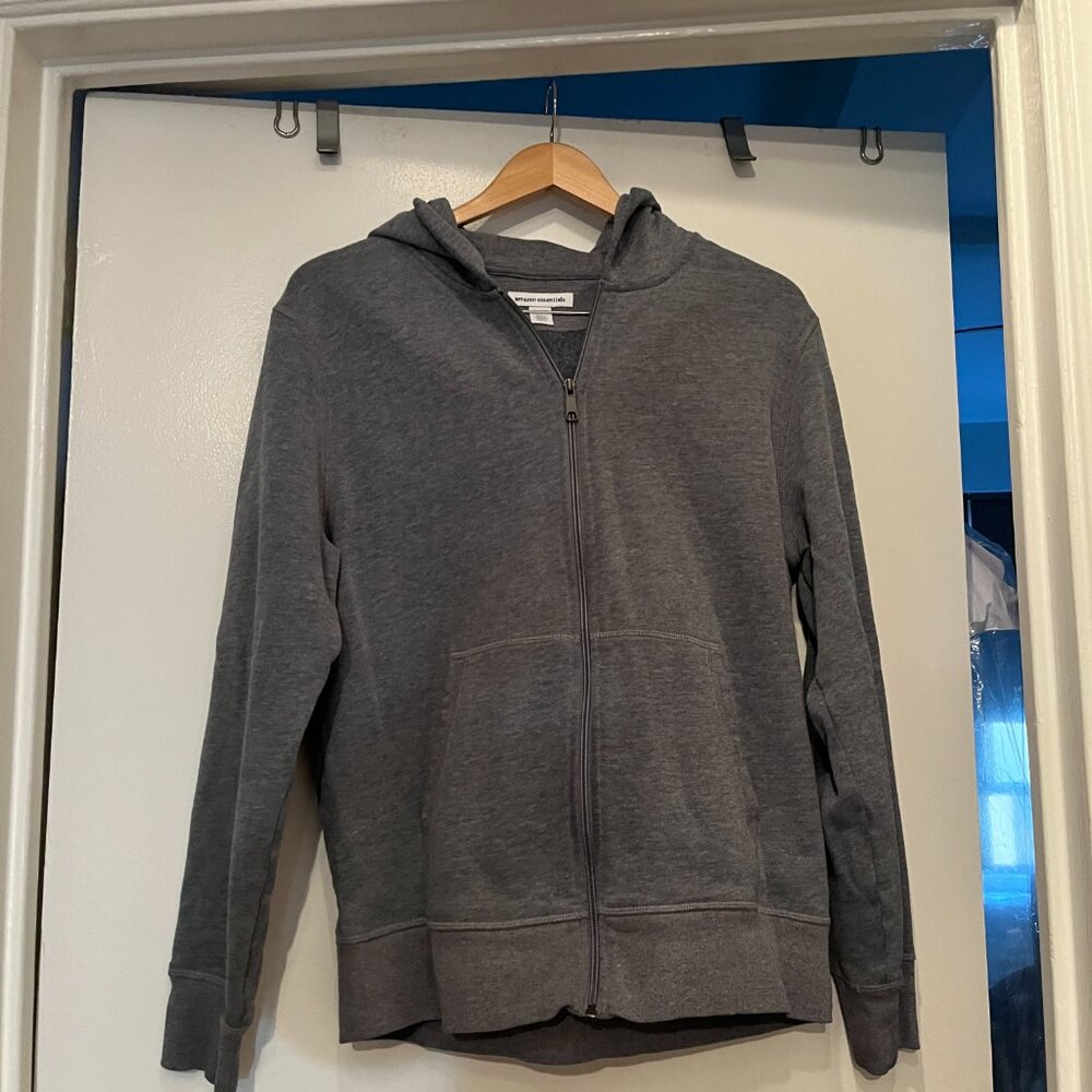 Gray Zipper Sweatshirt from Amazon Essentials (Size Medium)